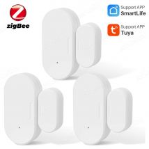 Tuya ZigBee inteligentny czujnik okna drzwi czujniki otwarcia drzwi zamknięte inteligentny system alarmowy zabezpieczający bezpieczeństwo w domu dla Alexa Google