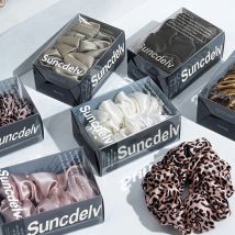 2 SZT. 100% Naturalne Jedwabne Gumki do Włosów w Jednolitym Kolorze Wysokiej Jakości Scrunchies Damskie Duże Opaski do Włosów Akcesoria do Włosów 22 Momme