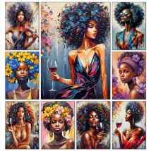 5D Diamant Malerei Sexy Frauen Diamant Mosaik Stickerei Afrikanische Frauen Bild Voller Strass Puzzle Neue Serie