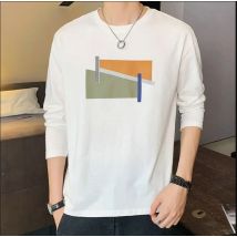 T-Shirt für Männer Herbst Gym Y2k Lange Ärmel Grafik-T-Shirt Geometrische abstrakte Tops Atmungsaktives bedrucktes T-Shirt Bsketball Anime