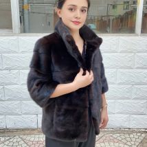 Phantasie Rani natürliche echte Nerz Pelz mäntel für Luxus Damen Short Style Winter Mode Mantel Oberbekleidung Leder & Pelz Kleidung