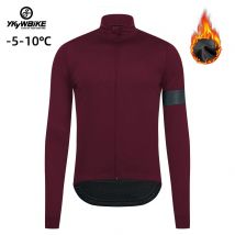 YKYW Inverno -5 °   10 °   Giacca in pile termico professionale Maglia da ciclismo a maniche lunghe impermeabile antivento da uomo Abbigliamento sportivo da bicicletta Ciclism