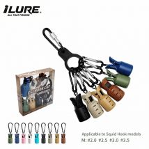 Neues M #   Tintenfisch Jig Köder Schutz 6 Stück Webfoot Octopus Egi Haken Abdeckung Tintenfisch Regenschirm Köder Kappe mit Karabiner Sea Tackle