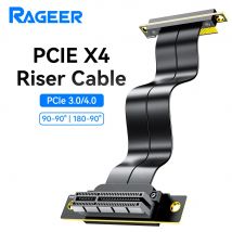 Cavo di prolunga RAGEER PCIe 3.0/4.0 x4, velocità di trasmissione veloce, alta stabilità, supporta schede/adattatori riser, ecc.