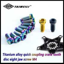 TAIMEILI Schraube aus Titanlegierung M4 für SRAM-Zahnscheibe, Achtbacken-Schraube M4