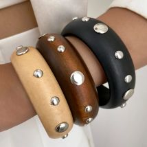 Ingemark Retro Klassische Geometrische Runde Holz Armreif für Frauen Neue Trend Kreative Charme Arm Armbänder Hand Schmuck Zubehör