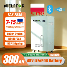 EU-Lager 48V 300Ah LiFePO4 Batterie Smart BMS 51,2V 100Ah 200Ah 300Ah 600Ah 900Ah 15KWH LiFePO4 Batterie für Solar Wohnmobil Steuerfrei