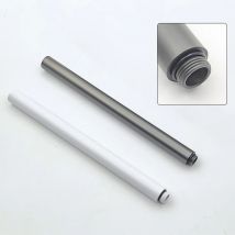 Runde graue Dusche 30 cm Verlängerungsstange Edelstahl weiße Duschstange extra erhöhtes Verlängerungsrohr Badezimmerzubehör