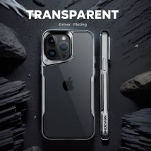 Überzug Gummi Rand Telefon Fall Für iPhone 12 13 14 15 16 17 Pro Max Plus Luft Objektiv Schutz hohe Transparente Zurück Telefon Fall