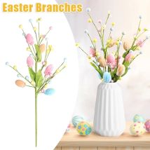 1/3 Stück Ostereier, Ast, gefälschte Pflanze, 2025, Frohe Ostern, Party, Zuhause, Vase, Dekoration, Frühling, Blumenstiel, DIY-Blumensträuße