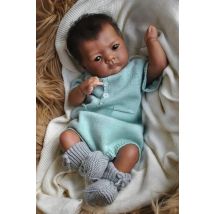 NPK 19''Hohe Menge Unvollendete Unbemalte Reborn DIY Puppe Teile Jule mit Stoffkörper und Augen Handbemalte Puppen Kit