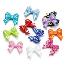 6–10 Stück Acryl-Schmetterlingsperlen, AB-Farbe, glänzende Schmetterlingsform, Abstandsperlen für Schmuck und Kinderhandwerk