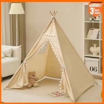 Tragbares Kinderspielzelt 1,6 m/1,3 m Indoor-Spielhaus Wigwam Kind Tipi Tipi Tipi Kleinkind Bällebad Schloss Spielzimmer für Mädchen