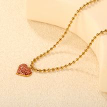 Herzförmiger personalisierter Schmuck für Mädchen, modische klassische Liebesanhänger-Halskette, hochwertiger, vielseitiger Schmuck, Edelstahl-Geschenk