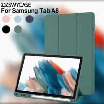 For Samsung Galaxy Tab A8 10.5 Inch 2021 Tablet Case Cover(SM-X205/SM-X200),Flexible TPU with Triple-Fold Stand, Auto Sleep/Wake