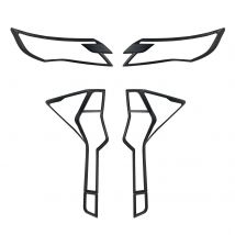 Headlight Tail Light Covers for Mitsubishi Pajero Sport 2015-2019 Montero Sport  ABS Matte Black Lamp Hoods Exterior Accessories