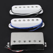 FLEOR 3 pezzi Alnico 5 SSH Pickup per chitarra Single Coil e LP Humbucker Pickup 4 fili per parti di chitarra HSS