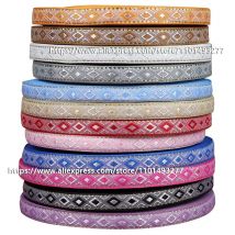 12mm Vintage ethnische Stickerei Jacquard Band Gurtband Spitzenbesatz DIY Kleidung Tasche Zubehör