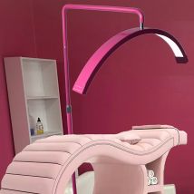 Fosoto FT-Y9 Pink High Quanlity Bogen führte Halbmond Licht führte Video Wimpern Licht Boden stehen für Schönheit Wimpern Tattoo Make-up