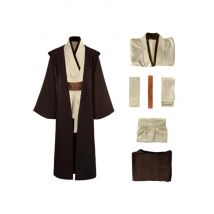 Obi Wan Kenobi Men's Costume Robe Adult Male Jedi Knight Tunic Costume Hooded Uniform Full Set Halloween Cosplay Cloak 2025