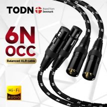 Cavo audio TODN HIFI xlr Spina xlr stereo ad alta purezza 6N OFC placcata oro da maschio a femmina per mixer microfono
