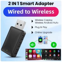 LEXXSON Mini Wireless For Apple CarPlay Adapter Portable Smart Mini Box Plug & Play BT WiFi for Car Radio with OEM Wired CarPlay