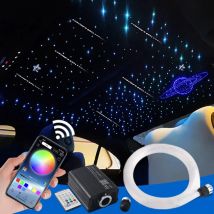 16W Twinkle Starry Sky Car Star plafoniera Interior Atmosphere Lamp RGBW APP 400/500pcs fibra ottica 12V Car Roof Star Lamp