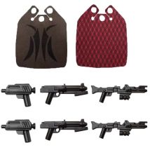 Military Building Blocks Soldier Figures Weapons Guns Gifts War Movies Trooper Accessories Double Sided Cloak