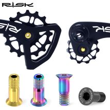 RISIKO 2 teile/beutel Straße Mountainbike Fahrrad M5 * 14,2mm Shift Schaltwerk Pulley Jockey Rad Befestigungs Schrauben Schrauben Titan legierung