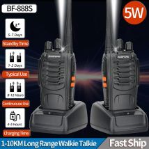 1/2 pz Baofeng BF 888S Walkie Talkie UHF 400 470MHz 888s ricetrasmettitore radio a due vie a lungo