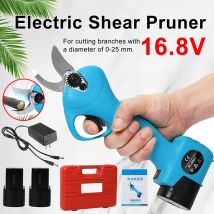Tijeras de podar eléctricas para jardín, tijeras de podar para ramas de 0-25mm, tijeras eléctricas de 16,8 V con 1-2 uds., batería de litio de 2000mAh