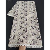 Best Grade King's Wear Afrikanische bestickte Spitze aus Österreich-Baumwolle, 100 % Original-Schweiz-Stoff für Männer und Frauen, Feiernstuch