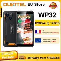 Smartphone robusto OUKITEL WP32 Android 13 4 GB + 128 GB 6.0" HD + 6300 mAh 20 MP sblocco con impronta digitale