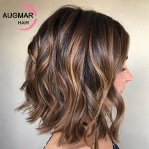 Short Wavy Blonde Highlight Wig Human Hair Wigs Ombre 13x4 Brown Lace Front Wig Brazilian Full Lace Wig 13x6 HD Lace Frontal Wig