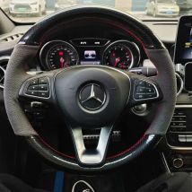 Anpassung Auto Lenkrad Abdeckung Zubehör Hand Nähen Wildleder Leder Nicht-Slip Für Mercedes-Benz W176 A180 A200 B180 B200