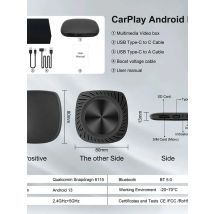 CarPlay Android Ai Box Wired To Wireless carplay Android Octa-core 4G+64G 8G+128GPlug and Play Support HDMI output