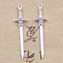 20 Stück Charms Schwert Dolch 49x12mm Antik Silber Farbe Anhänger DIY Handwerk machen Erkenntnisse handgemachte tibetische Schmuck