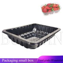 Disposable Lunch Box Black Plastic Lunch Box Refrigerator Microwave Tableware Food Storage Container