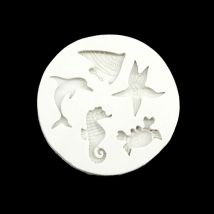 Sea Horse Starfish Dolphin Marine Animals Shapes Silicone Sugarcraft Mould Fondant Cake Decorating Tools