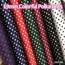 19-Momme-Stretch-Stoff aus Maulbeerseide, mehrfarbig, gepunktetes Design |   Luxuriöses Material für Kleider, Blusen, Homewear-DIY-Bekleidung