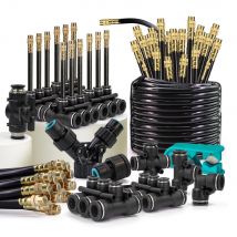 3/8" 9/12 mm automatisches Bewässerungssystem für die Gartenbewässerung 360 °   Biegen Sie einstellbare Sprühdüse für Pflanzen im Freien, die den Kühlsprinkler beschlagen