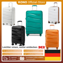 Valigia KONO valigia rigida leggera Trolley valigia con serratura TSA polipropilene (M/L/XL) (set 2/3/4 pezzi)