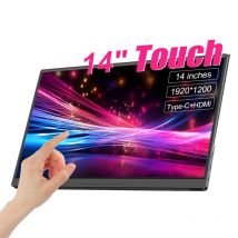Monitor Portátil Táctil de 14 Pulgadas Ultrafino 1200P IPS USB-C HDMI Pantalla Externa Secundaria para Laptop PC Celular Switch PS4/5 Xbox