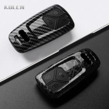 ABS Carbon Fiber Car Key Case Cover For Audi A4 B9 A5 A6 8S 8W Q5 Q7 4M S4 S5 S7 TT TTS TFSI RS Protector Shell Fob Accessories