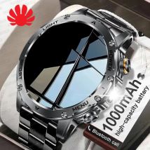 Nowy smartwatch GPS do sportów outdoorowych dla mężczyzn z ekranem AMOLED, NFC, latarką, pomiarem tętna, wodoodporny, połączenia Bluetooth, bateria 1000mAh, rok 2025.