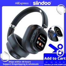 Siindoo JH-ANC930Plus Hybrid-Funkkopfhörer, aktive Geräuschunterdrückung mit Multi-Magnet-Touch-Control-LED-Bildschirm