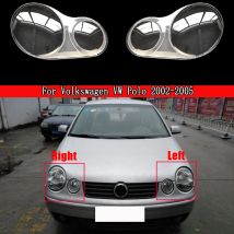 Auto Scheinwerfer Objektiv Für Volkswagen VW Polo 2002-2005 Transparente Scheinwerfer Lampenschirm Lampe Abdeckung Kopf Lampe Licht Abdeckungen shell Kappen
