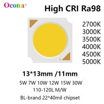 High CRI Ra98 COB LED Chip Array 020 SDCM3 13*13mm 3W 5W 10W 15W 18W 30W Warm White Chips Lamp SpotLight Downlight Accessories