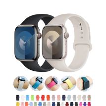 Silicone Strap For Apple Watch band 44mm 45mm 46mm 42mm 40mm 41mm 49mm Sport Bracelet iWatch Series 10 9 Ultra 2 8 7 SE 6 5 4
