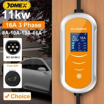 Jdmex ev tragbares Ladegerät 11kw 16a Typ2 evse Ladebox Controller Wallbox für Elektroauto Ladestrom einstellbar
